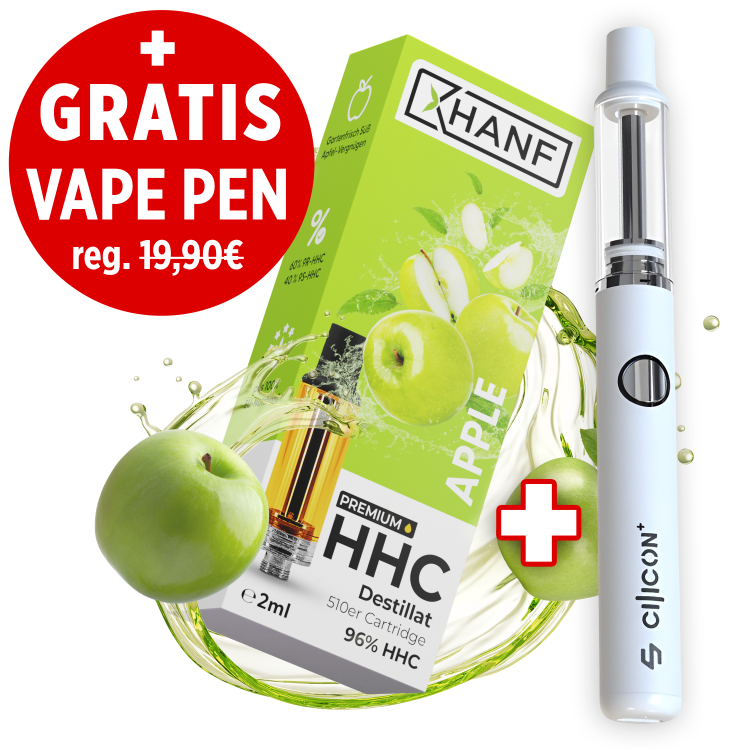 HHC Vape Pen Kartusche - Apple 2ml