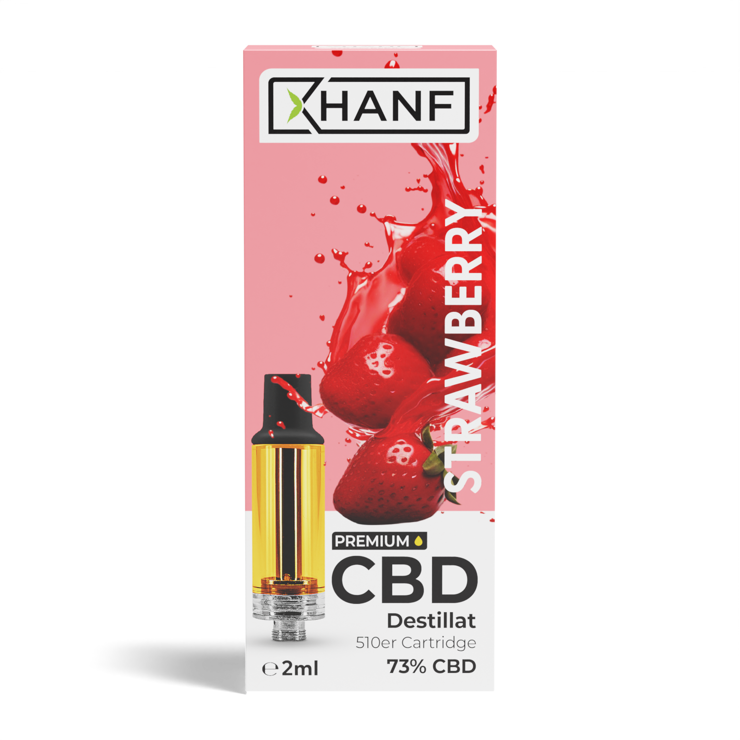 CBD Vape Pen Kartusche - Strawberry 2ml