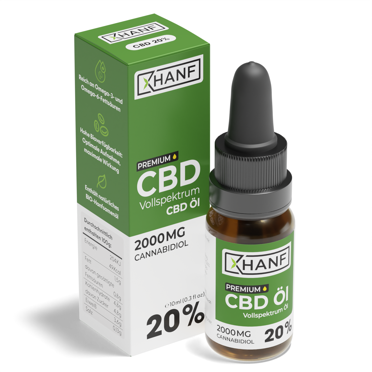CBD Öl 20 Prozent XHANF Ansicht