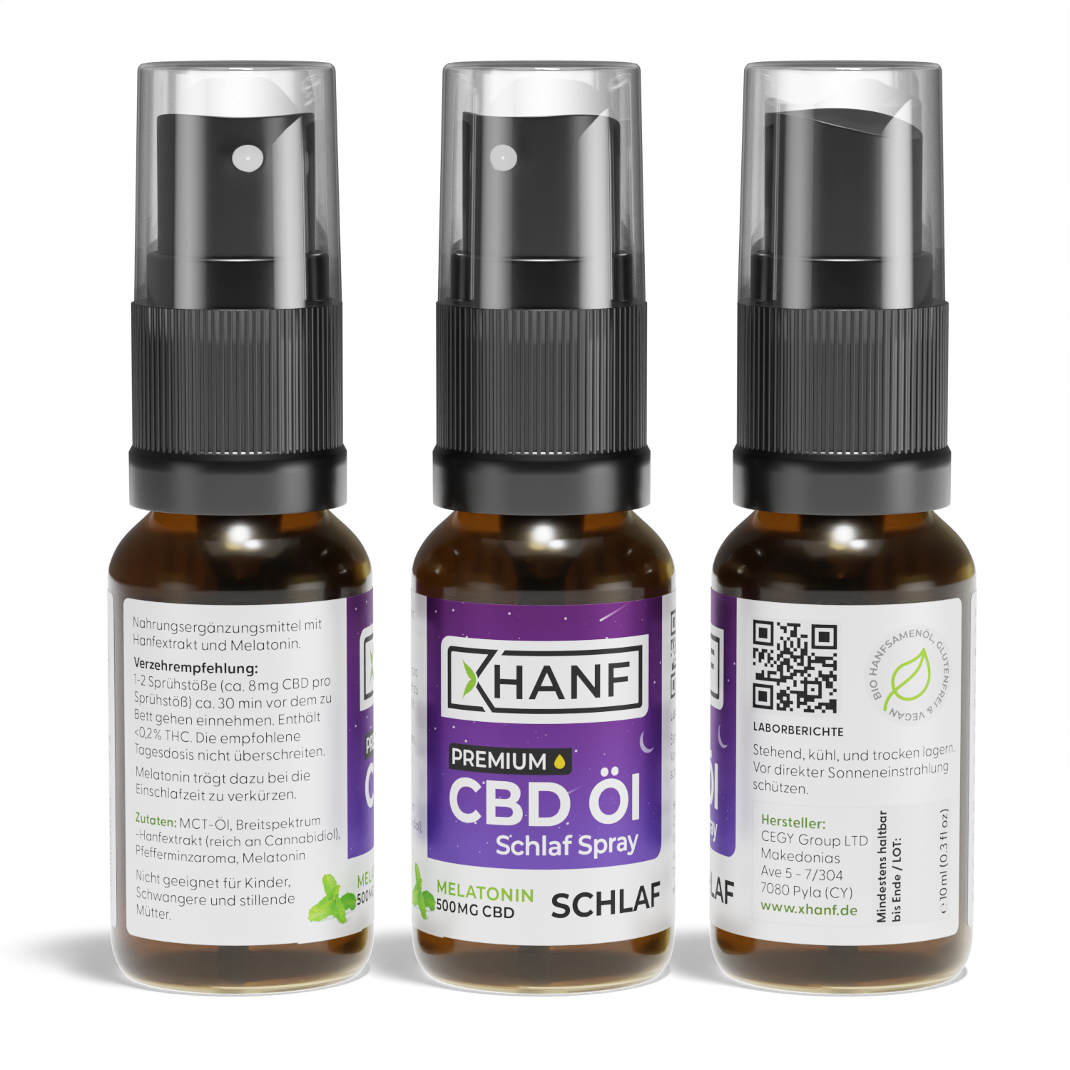 CBD Schlaf Spray mit 60 mg Melatonin