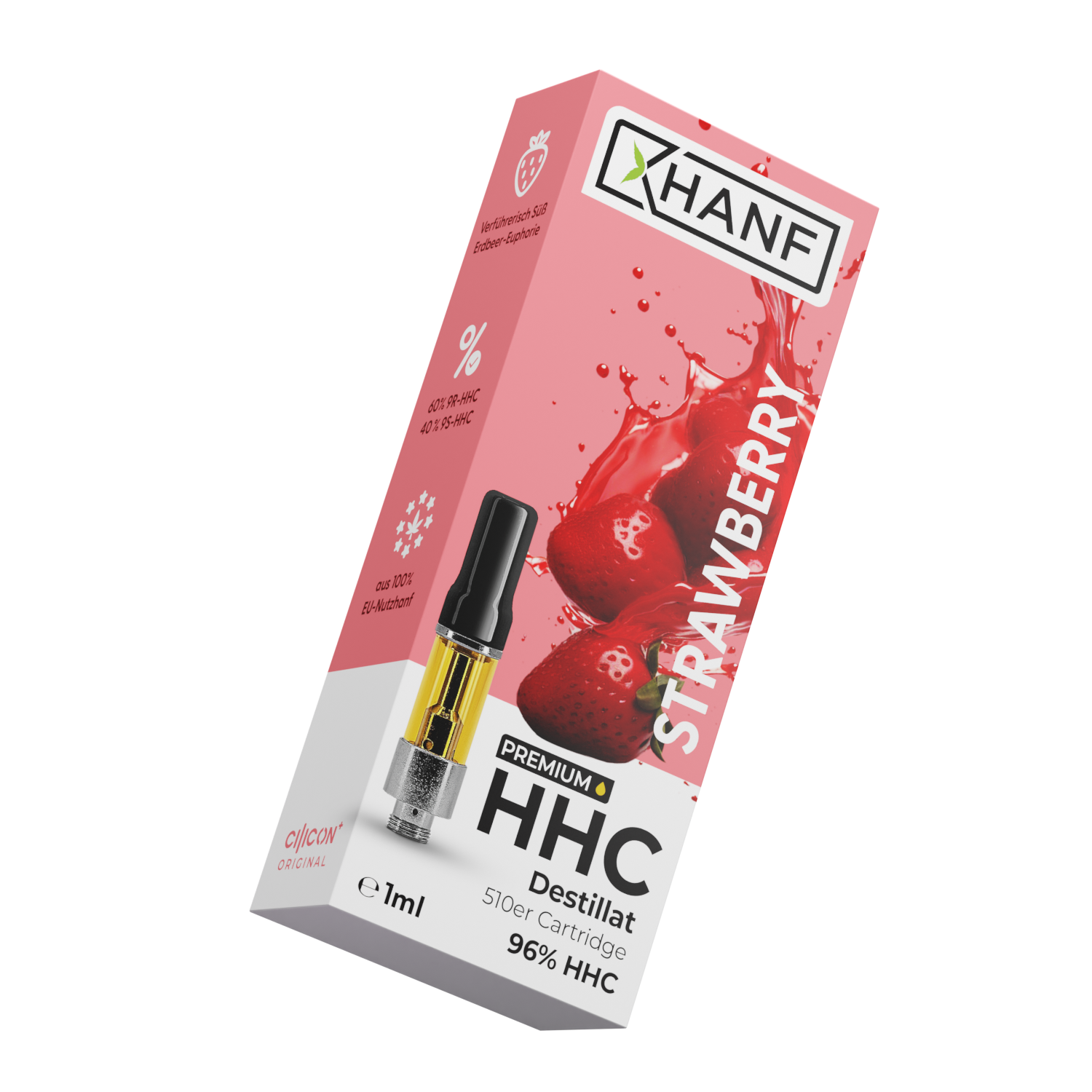 HHC Vape Pen Kartusche - Strawberry 1ml