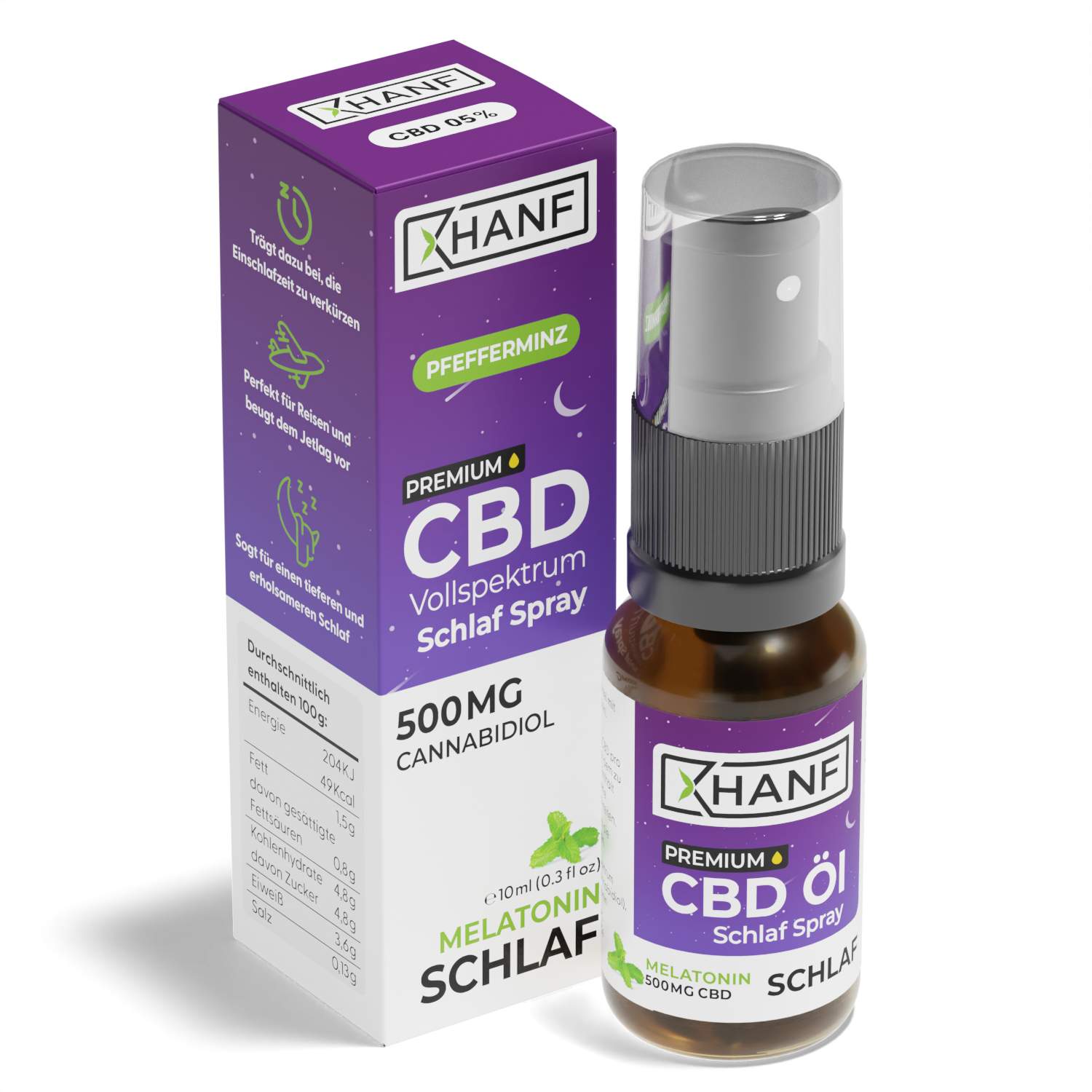 CBD Schlaf Spray mit 60 mg Melatonin