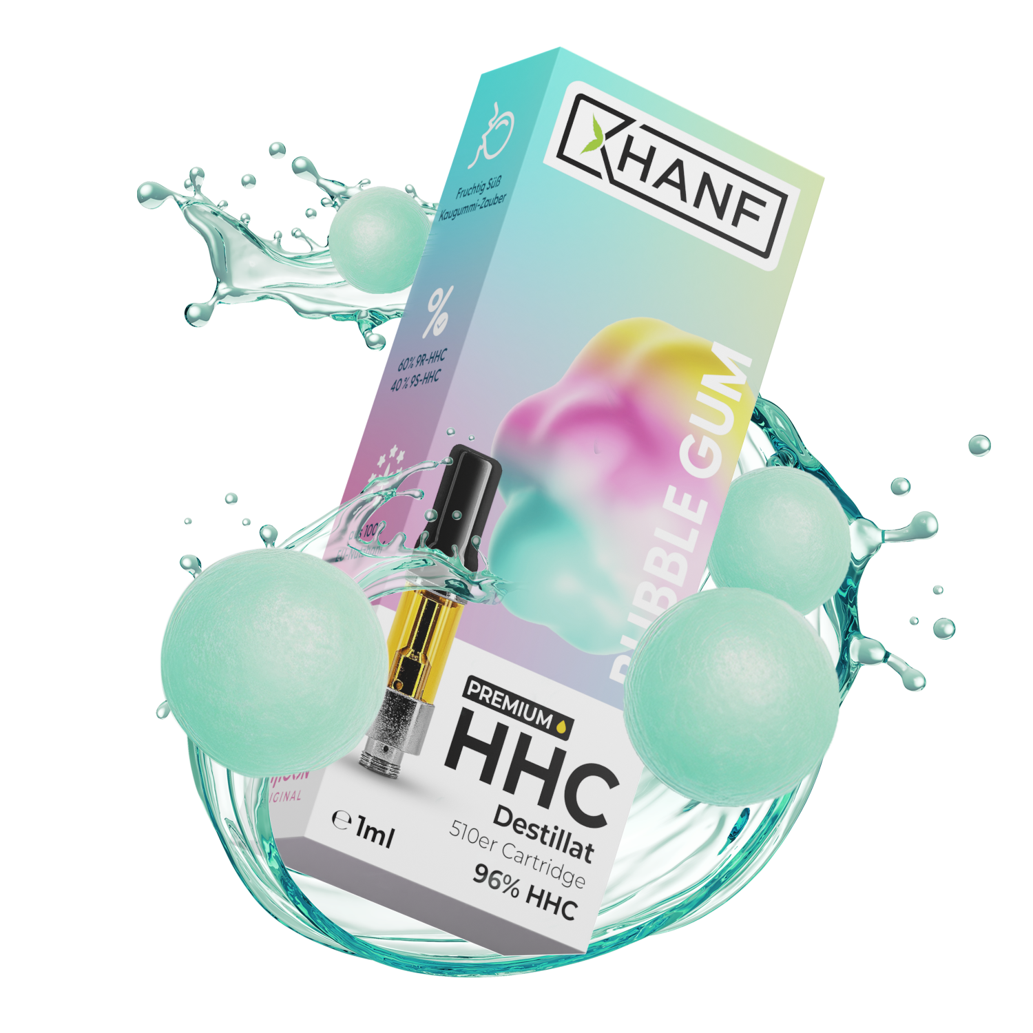 HHC Vape Pen Kartusche Bubble Gum 1ml | Kaufen | XHANF